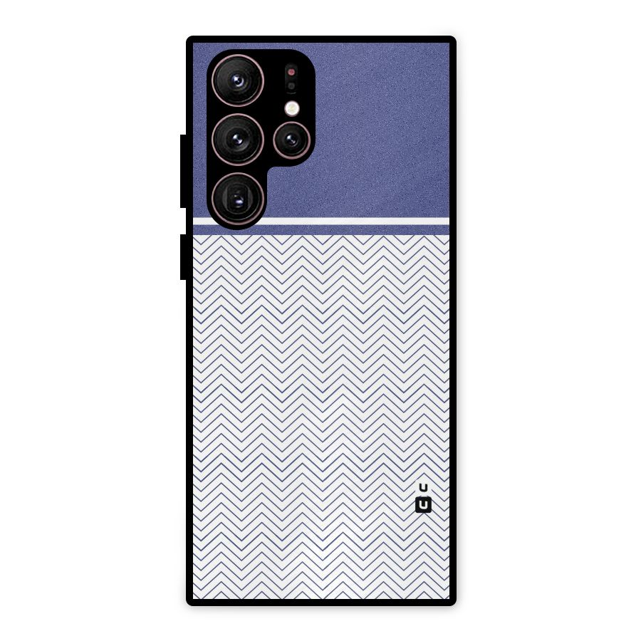 Melange Striped Pattern Metal Back Case for Galaxy S22 Ultra 5G