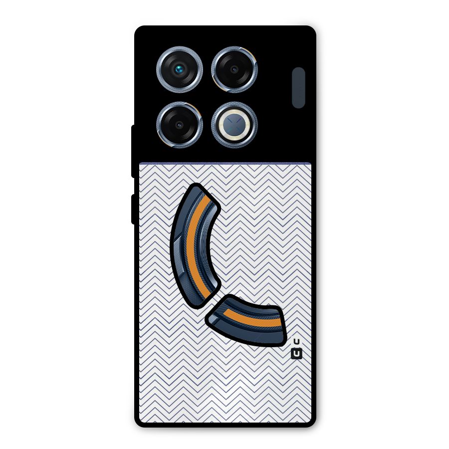 Melange Striped Pattern Metal Back Case for Infinix GT 20 Pro