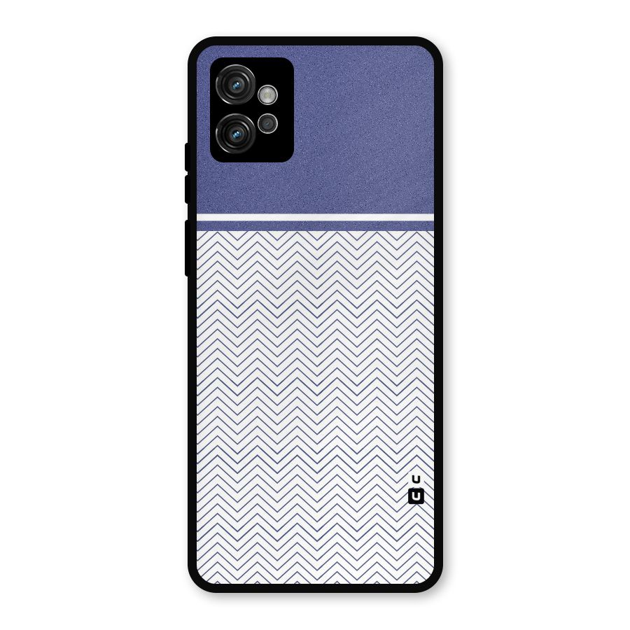 Melange Striped Pattern Metal Back Case for Moto G32