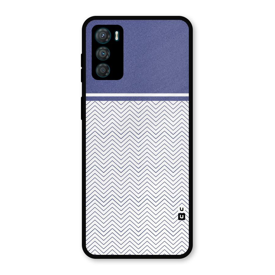 Melange Striped Pattern Metal Back Case for Moto G42