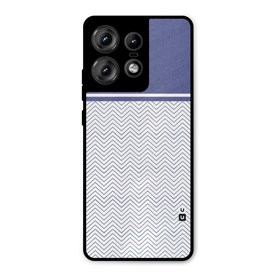 Melange Striped Pattern Metal Back Case for Motorola Edge 50 Pro