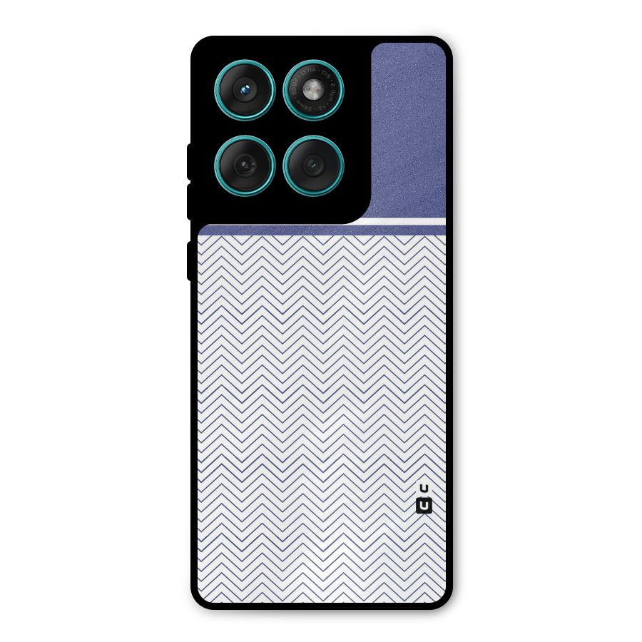 Melange Striped Pattern Metal Back Case for Motorola Edge 60 Fusion