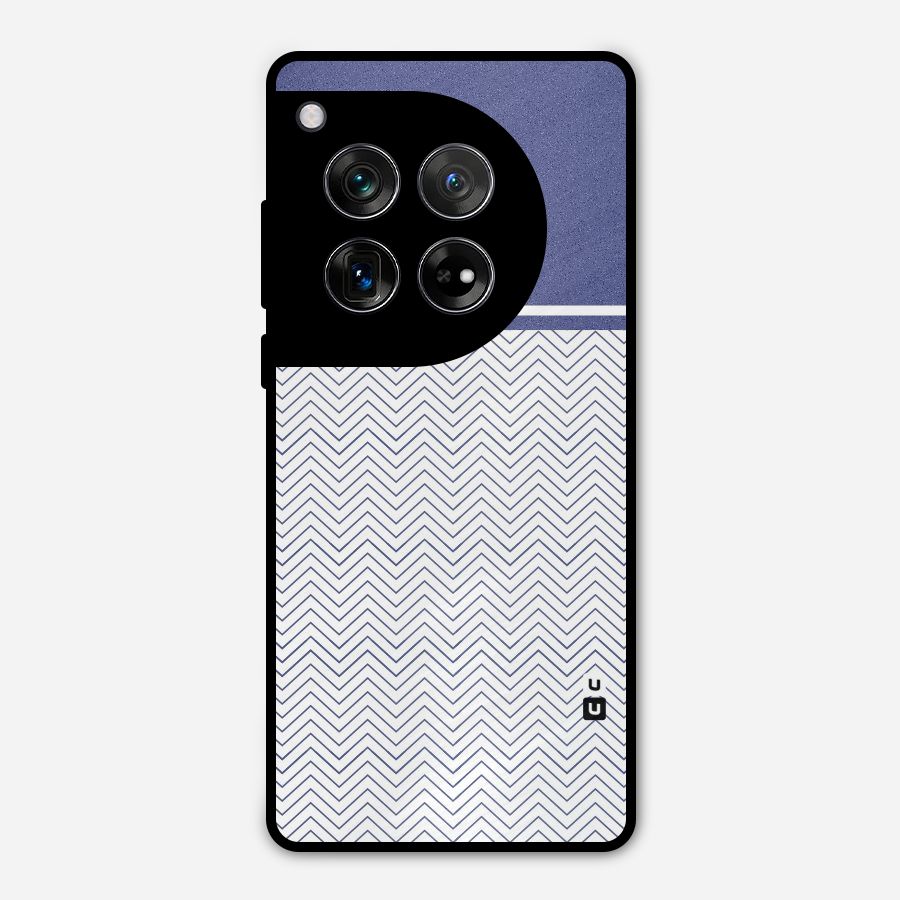 Melange Striped Pattern Metal Back Case for OnePlus 12