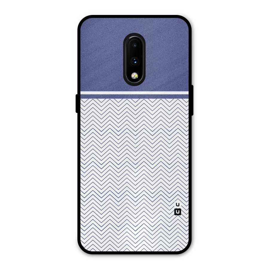 Melange Striped Pattern Metal Back Case for OnePlus 7