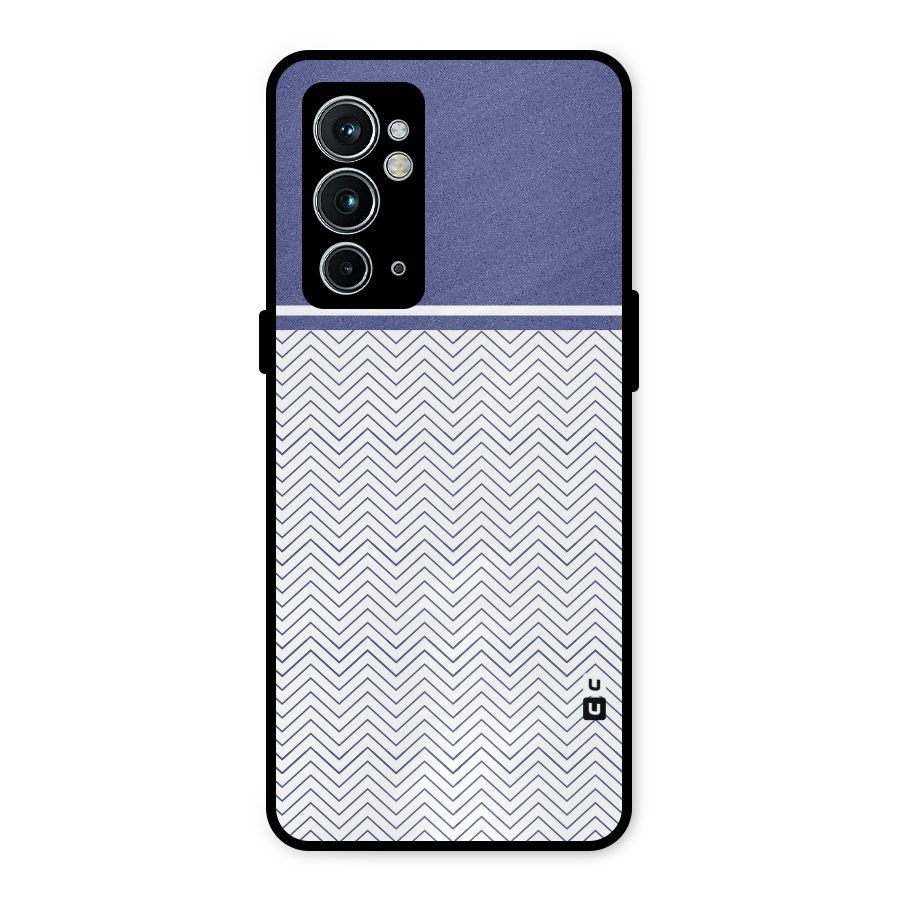 Melange Striped Pattern Metal Back Case for OnePlus 9RT 5G