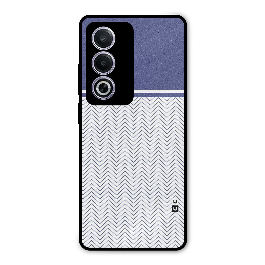 Melange Striped Pattern Metal Back Case for Oppo A3 Pro
