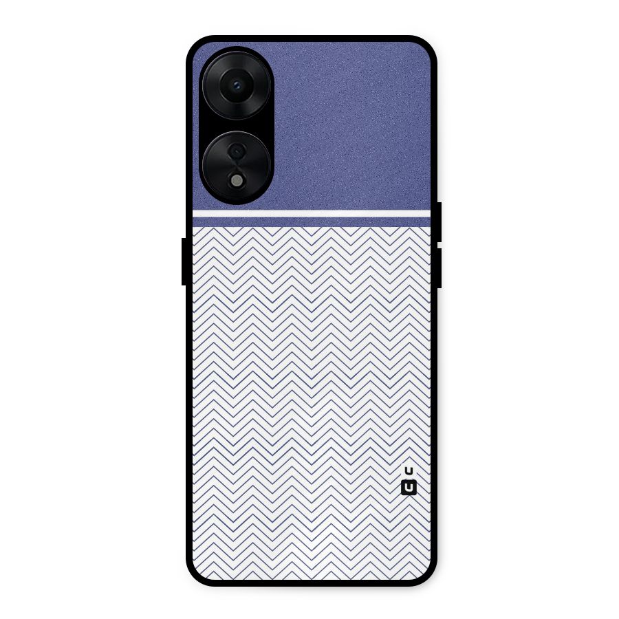 Melange Striped Pattern Metal Back Case for Oppo A78 5G