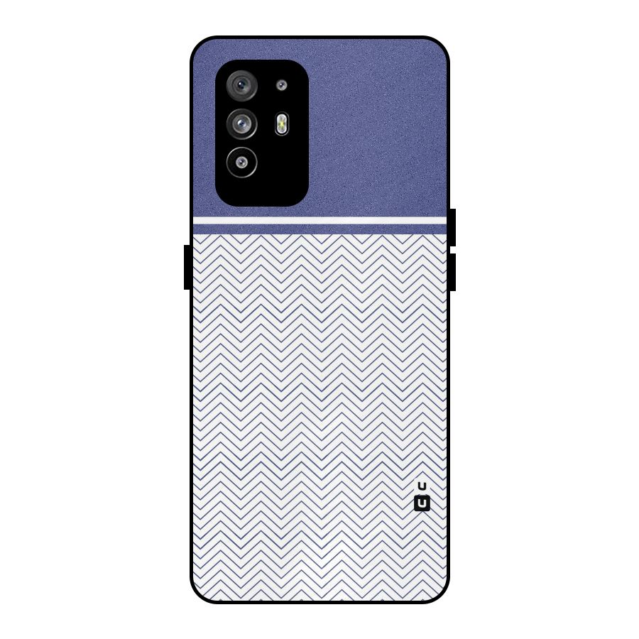 Melange Striped Pattern Metal Back Case for Oppo F19 Pro Plus 5G