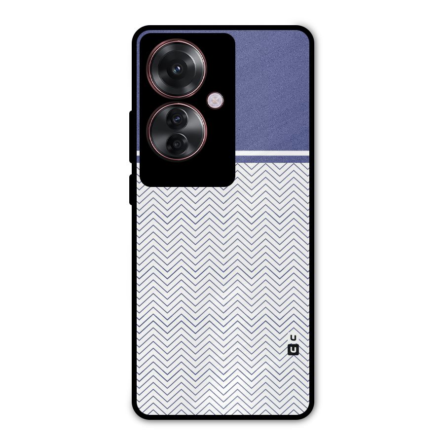 Melange Striped Pattern Metal Back Case for Oppo F25 Pro