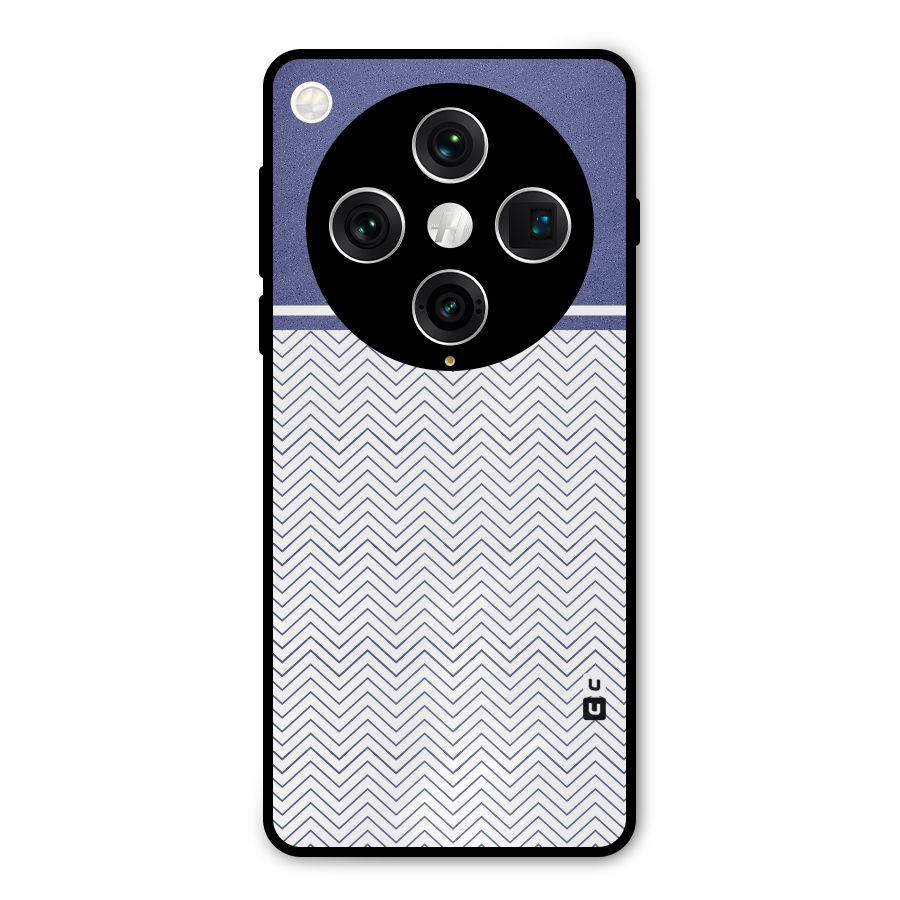 Melange Striped Pattern Metal Back Case for Oppo Find X8 Pro
