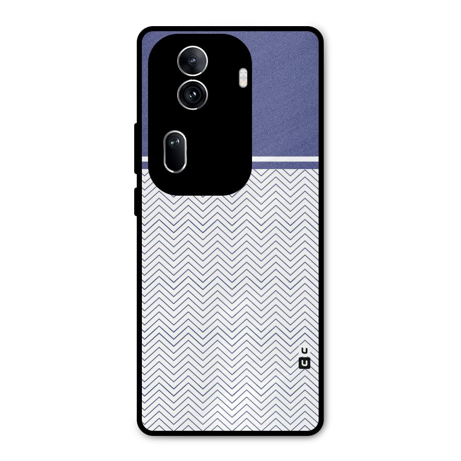 Melange Striped Pattern Metal Back Case for Oppo Reno11 Pro 5G