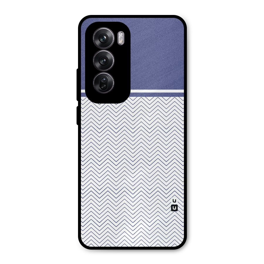 Melange Striped Pattern Metal Back Case for Oppo Reno12 Pro
