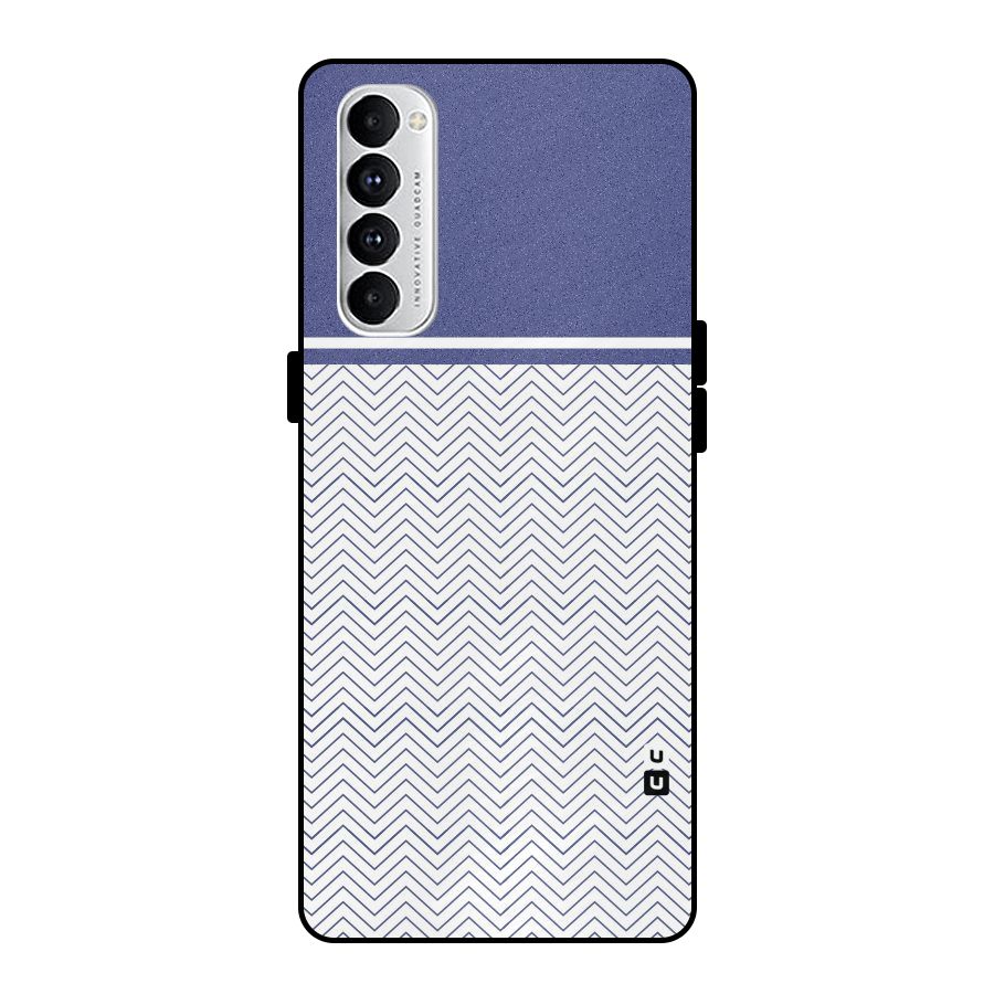 Melange Striped Pattern Metal Back Case for Oppo Reno4 Pro