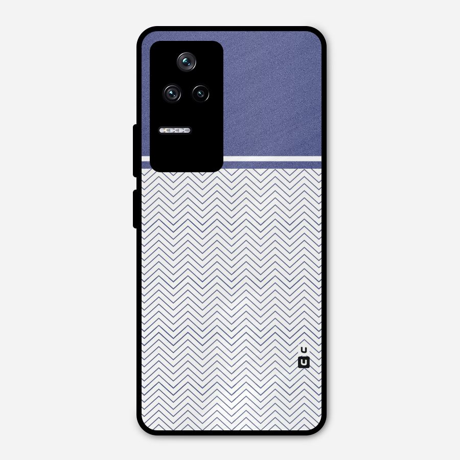 Melange Striped Pattern Metal Back Case for Poco F4 5G