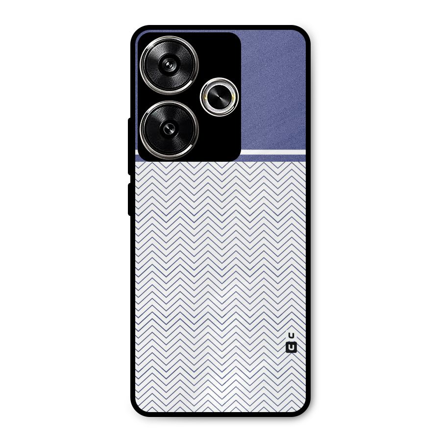 Melange Striped Pattern Metal Back Case for Poco F6