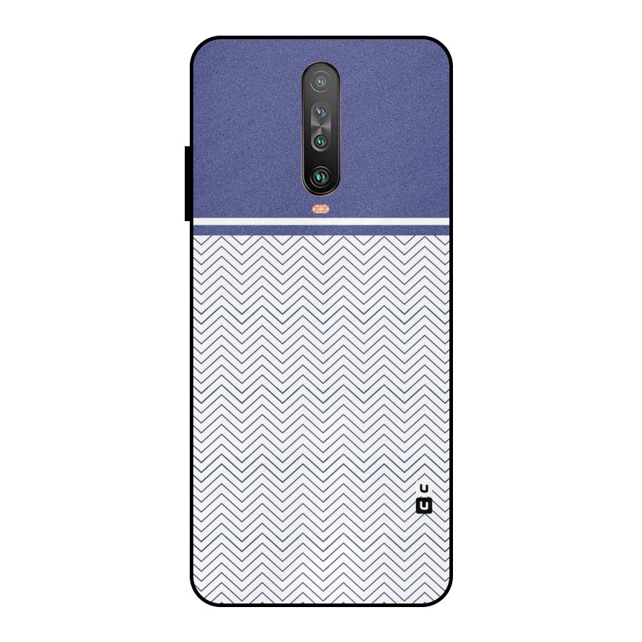 Melange Striped Pattern Metal Back Case for Poco X2