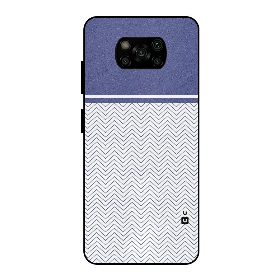 Melange Striped Pattern Metal Back Case for Poco X3