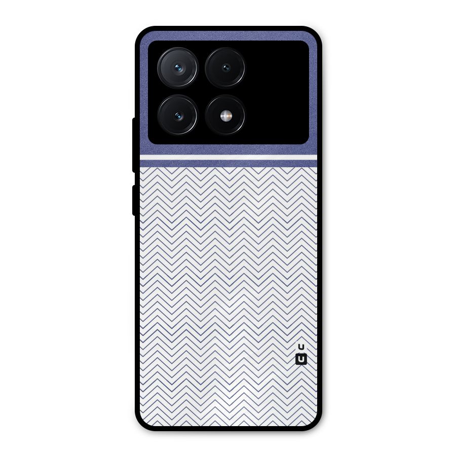 Melange Striped Pattern Metal Back Case for Poco X6 Pro