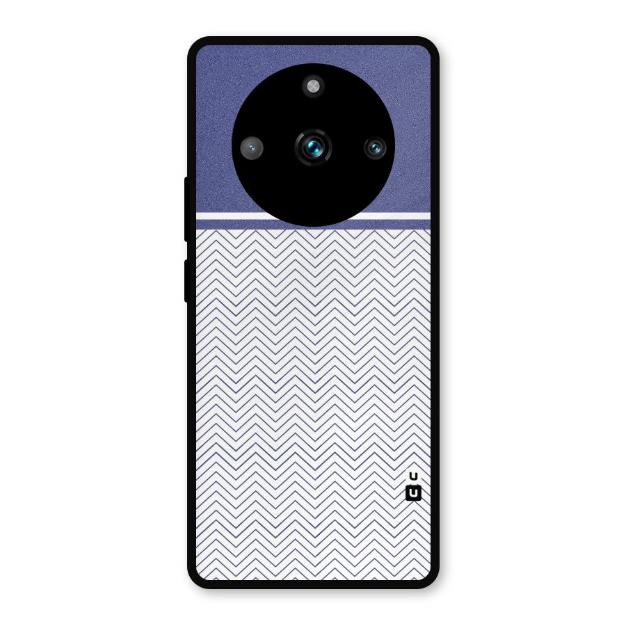 Melange Striped Pattern Metal Back Case for Realme 11 Pro Plus