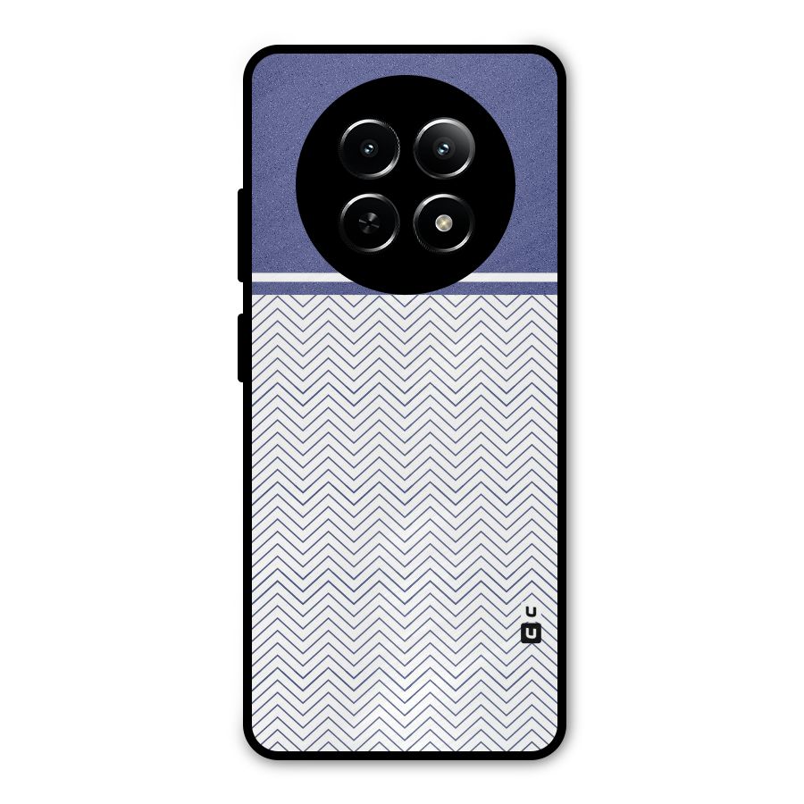 Melange Striped Pattern Metal Back Case for Realme 12 5G