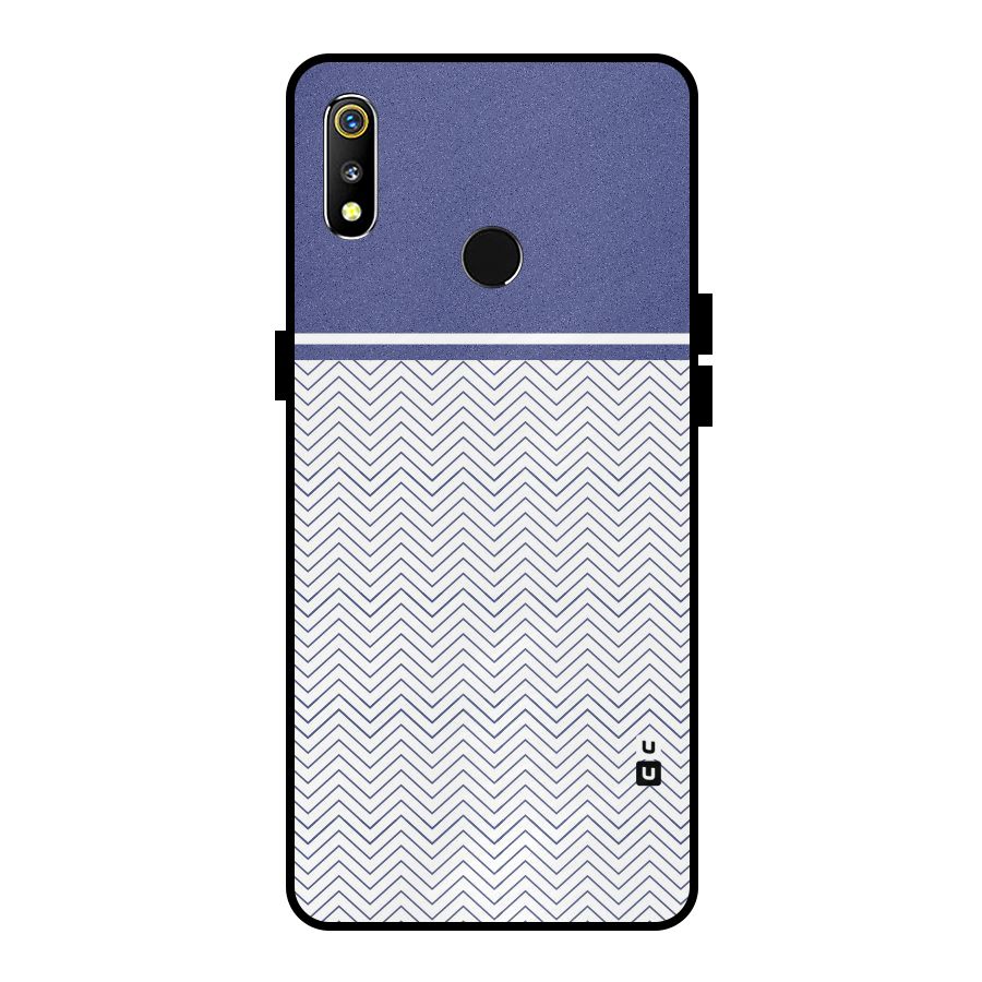 Melange Striped Pattern Metal Back Case for Realme 3