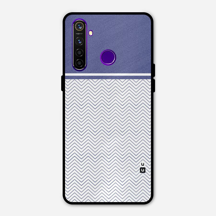 Melange Striped Pattern Metal Back Case for Realme 5 Pro