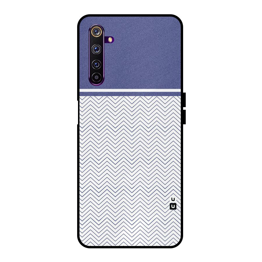 Melange Striped Pattern Metal Back Case for Realme 6 Pro