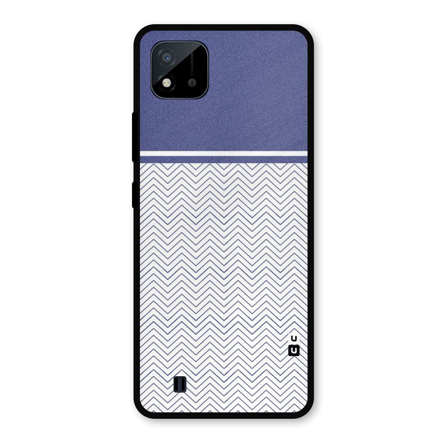 Melange Striped Pattern Metal Back Case for Realme C11 2021