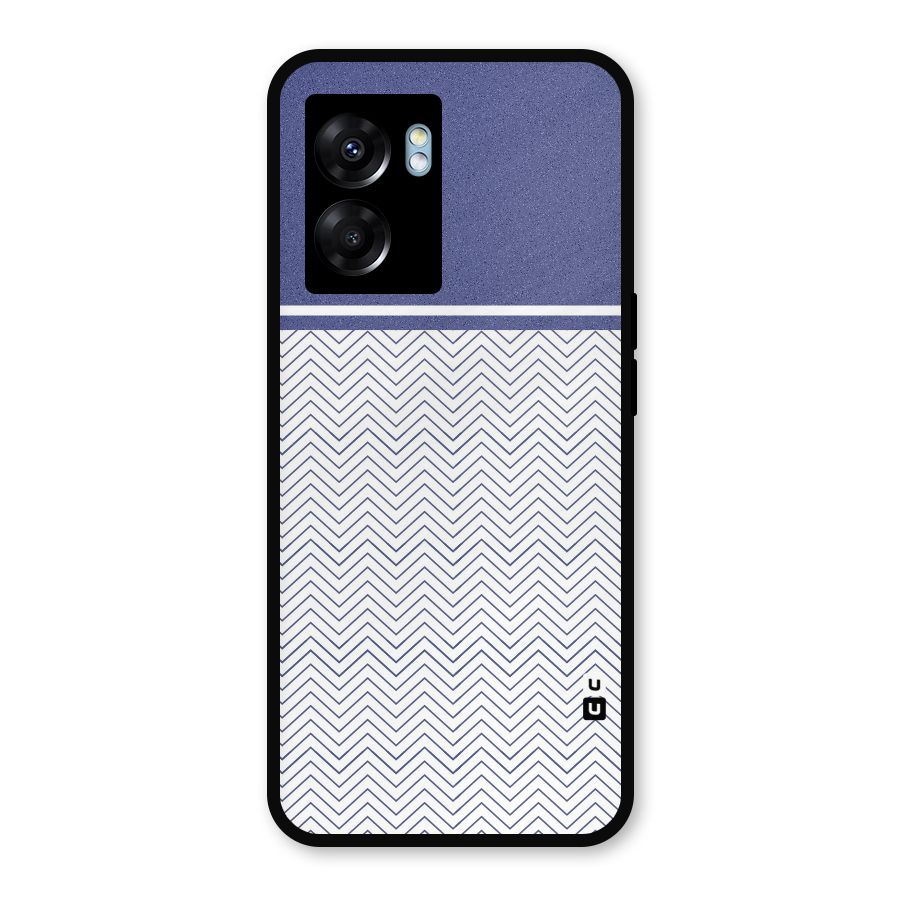 Melange Striped Pattern Metal Back Case for Realme Narzo 50 5G