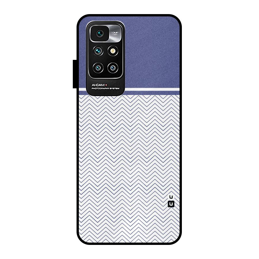 Melange Striped Pattern Metal Back Case for Redmi 10 Prime