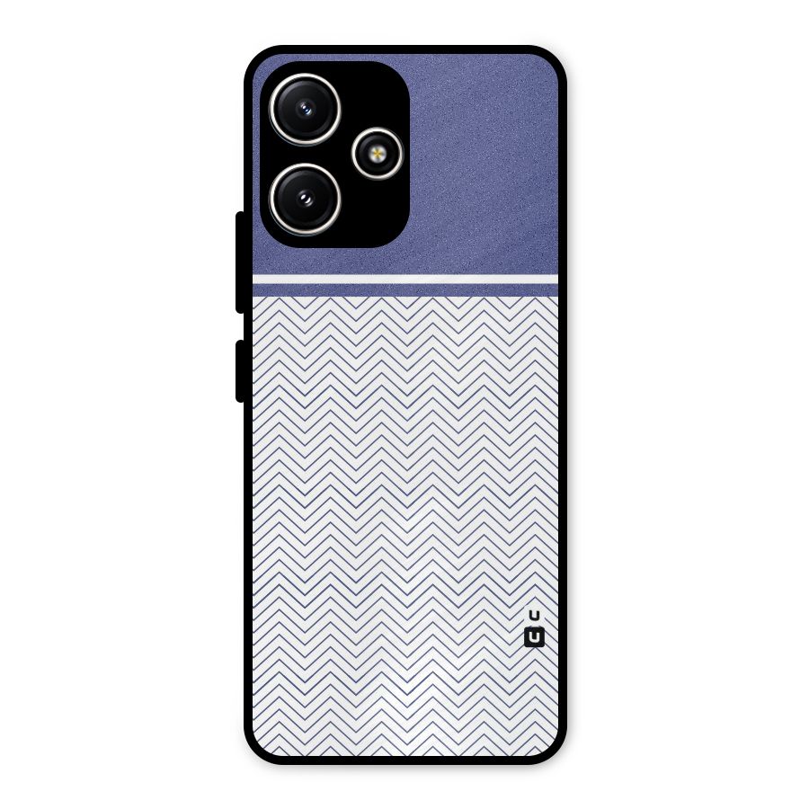 Melange Striped Pattern Metal Back Case for Redmi 12 5G