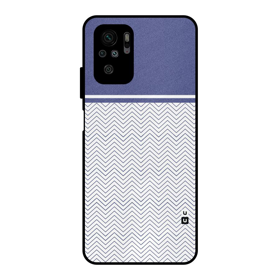 Melange Striped Pattern Metal Back Case for Redmi Note 10S
