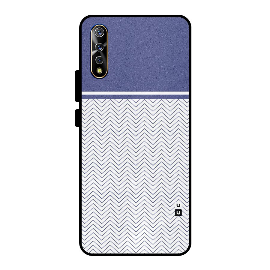 Melange Striped Pattern Metal Back Case for Vivo S1