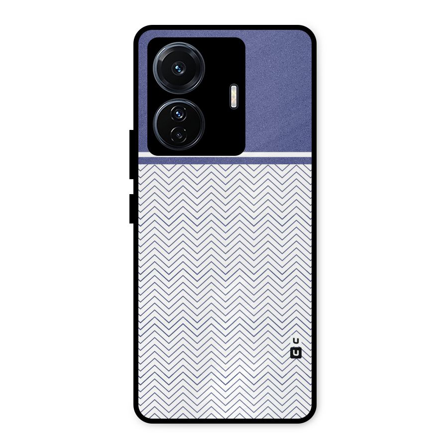 Melange Striped Pattern Metal Back Case for Vivo T1 Pro