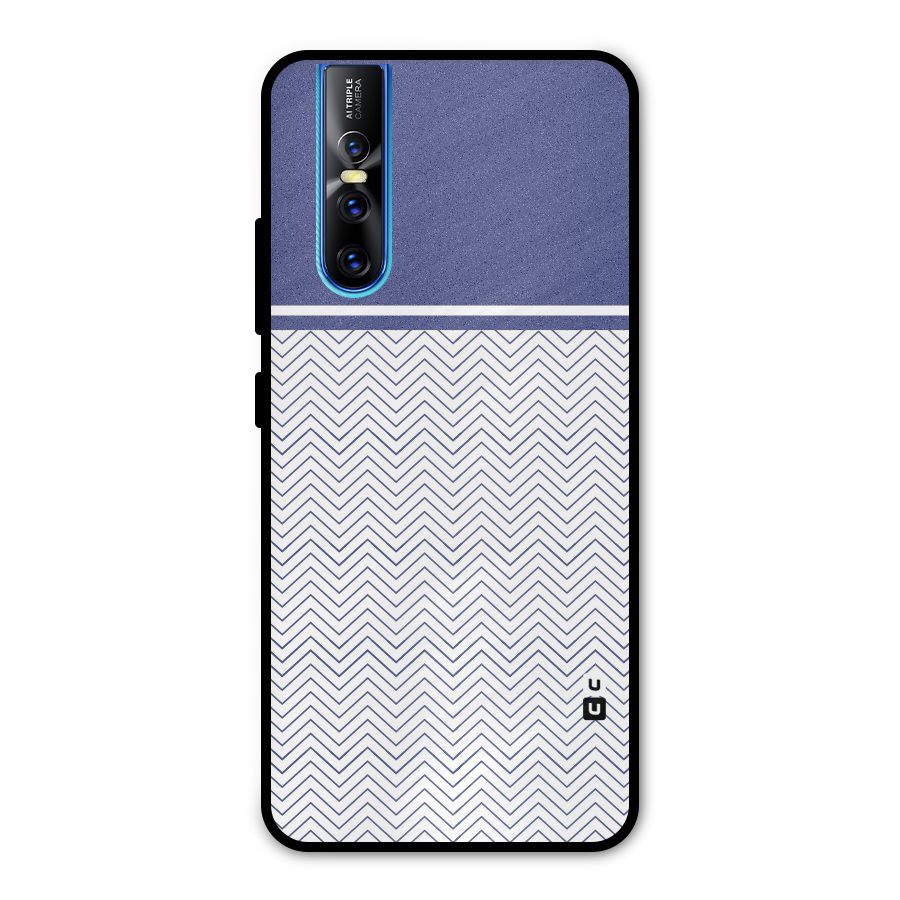 Melange Striped Pattern Metal Back Case for Vivo V15 Pro