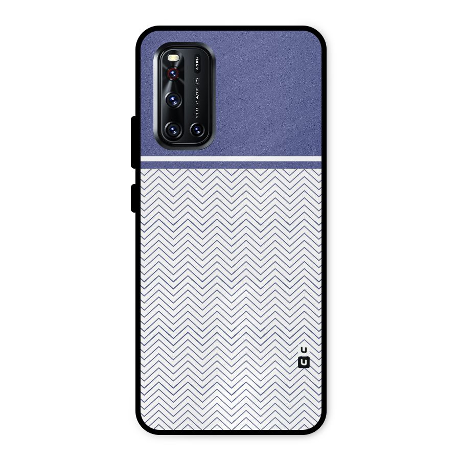 Melange Striped Pattern Metal Back Case for Vivo V19