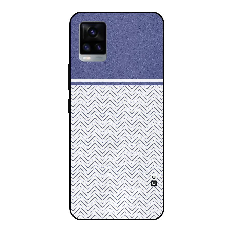 Melange Striped Pattern Metal Back Case for Vivo V20