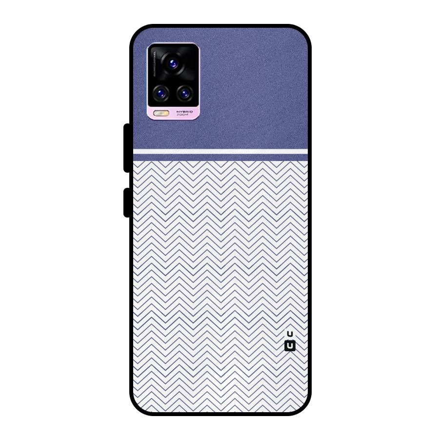 Melange Striped Pattern Metal Back Case for Vivo V20 Pro