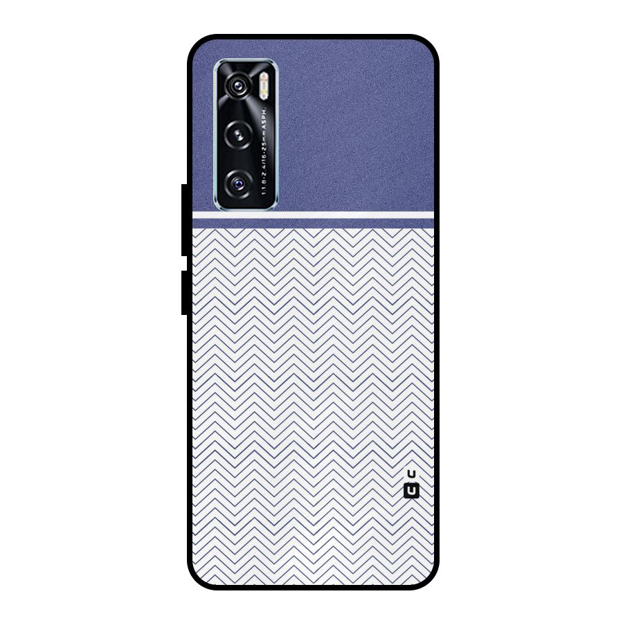 Melange Striped Pattern Metal Back Case for Vivo V20 SE