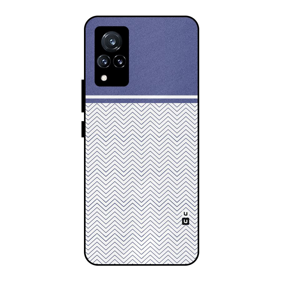 Melange Striped Pattern Metal Back Case for Vivo V21 5G