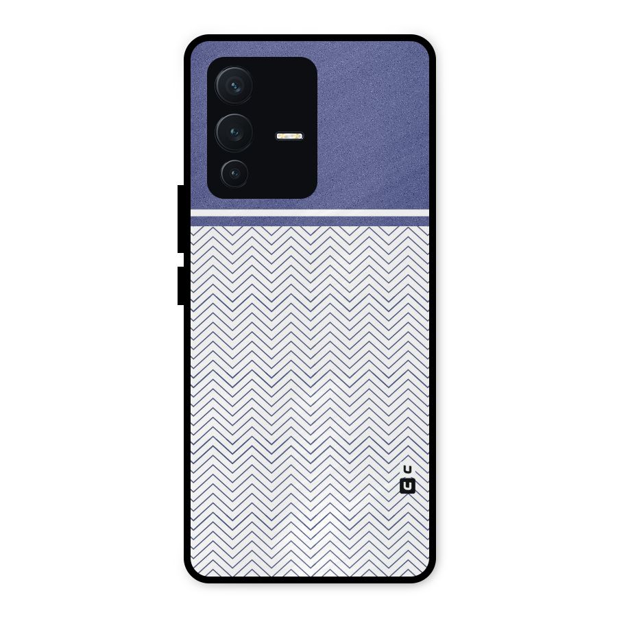 Melange Striped Pattern Metal Back Case for Vivo V23 5G