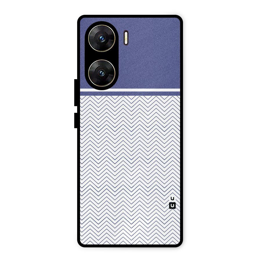 Melange Striped Pattern Metal Back Case for Vivo V29e