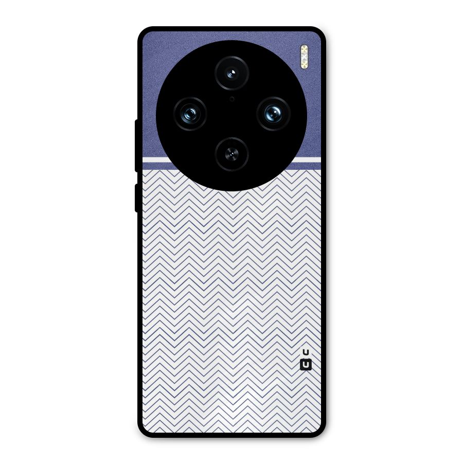 Melange Striped Pattern Metal Back Case for Vivo X100 Pro
