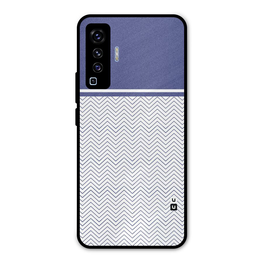 Melange Striped Pattern Metal Back Case for Vivo X50
