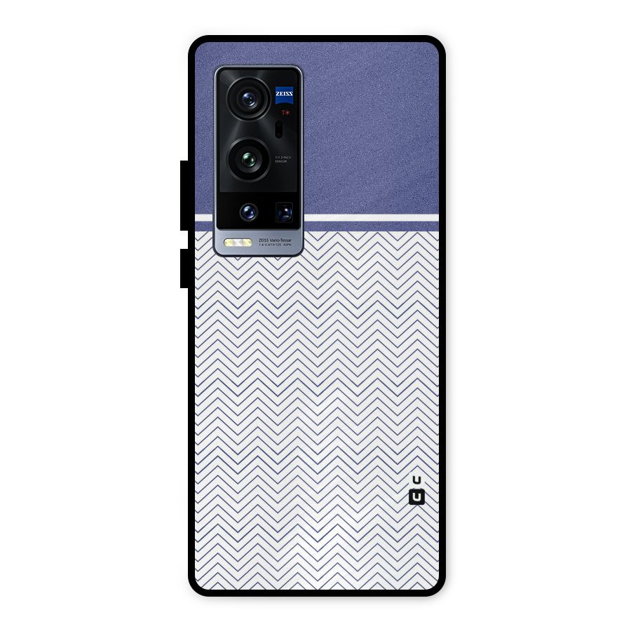 Melange Striped Pattern Metal Back Case for Vivo X60 Pro Plus