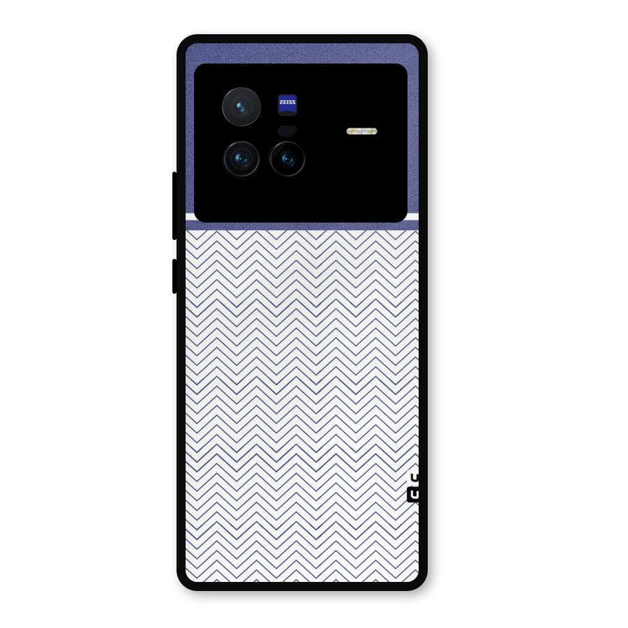 Melange Striped Pattern Metal Back Case for Vivo X80