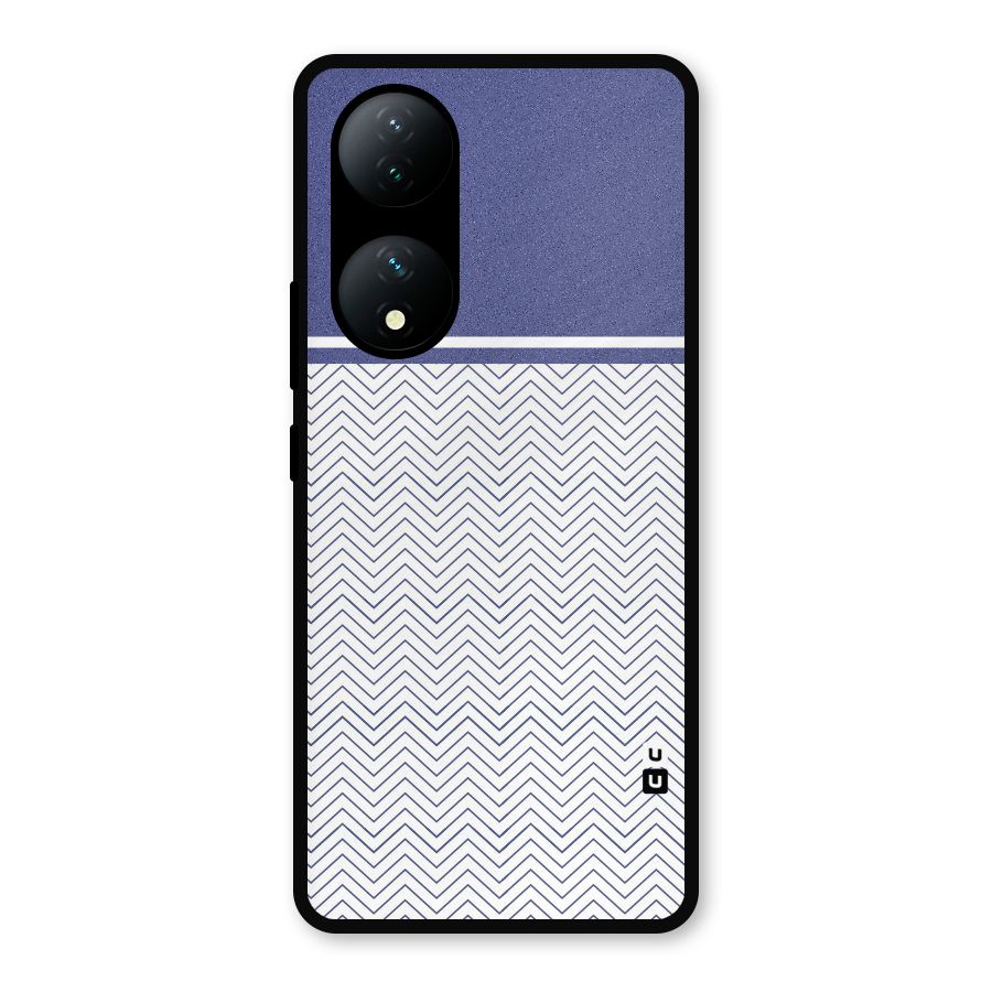Melange Striped Pattern Metal Back Case for Vivo Y100a