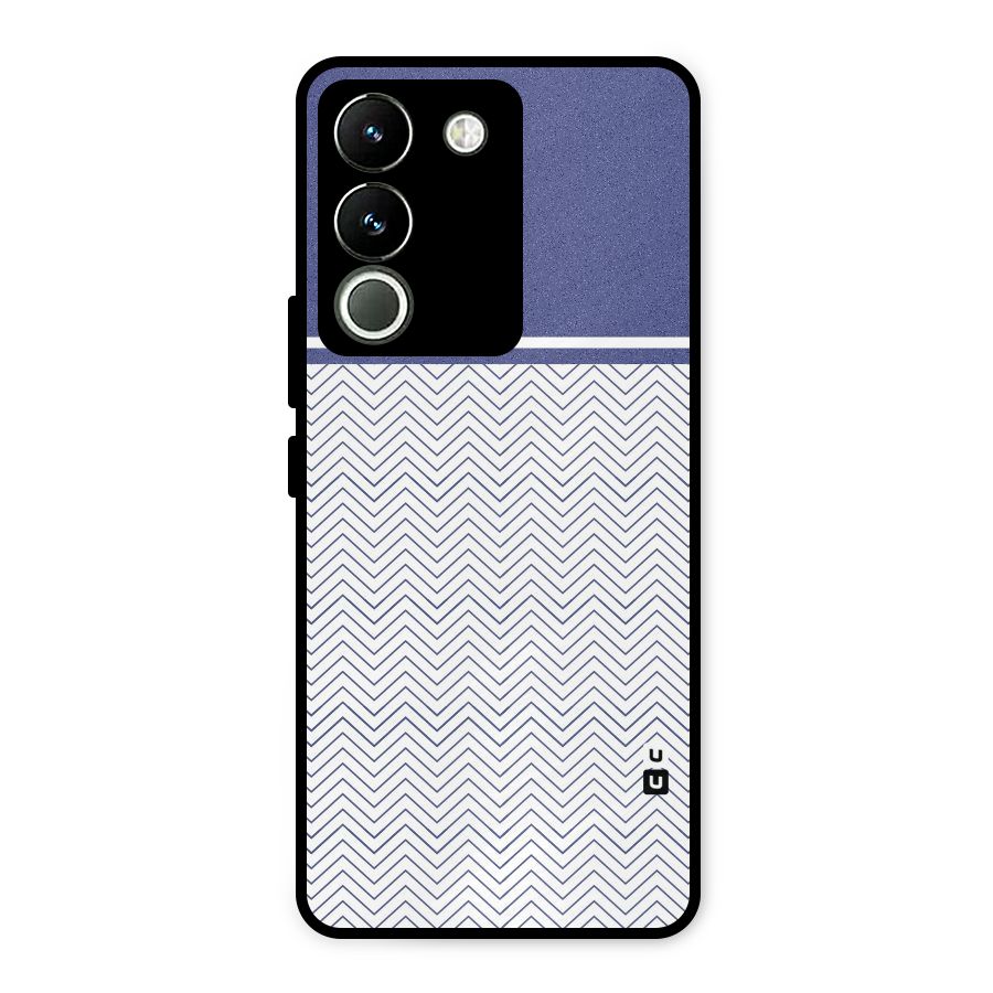 Melange Striped Pattern Metal Back Case for Vivo Y200