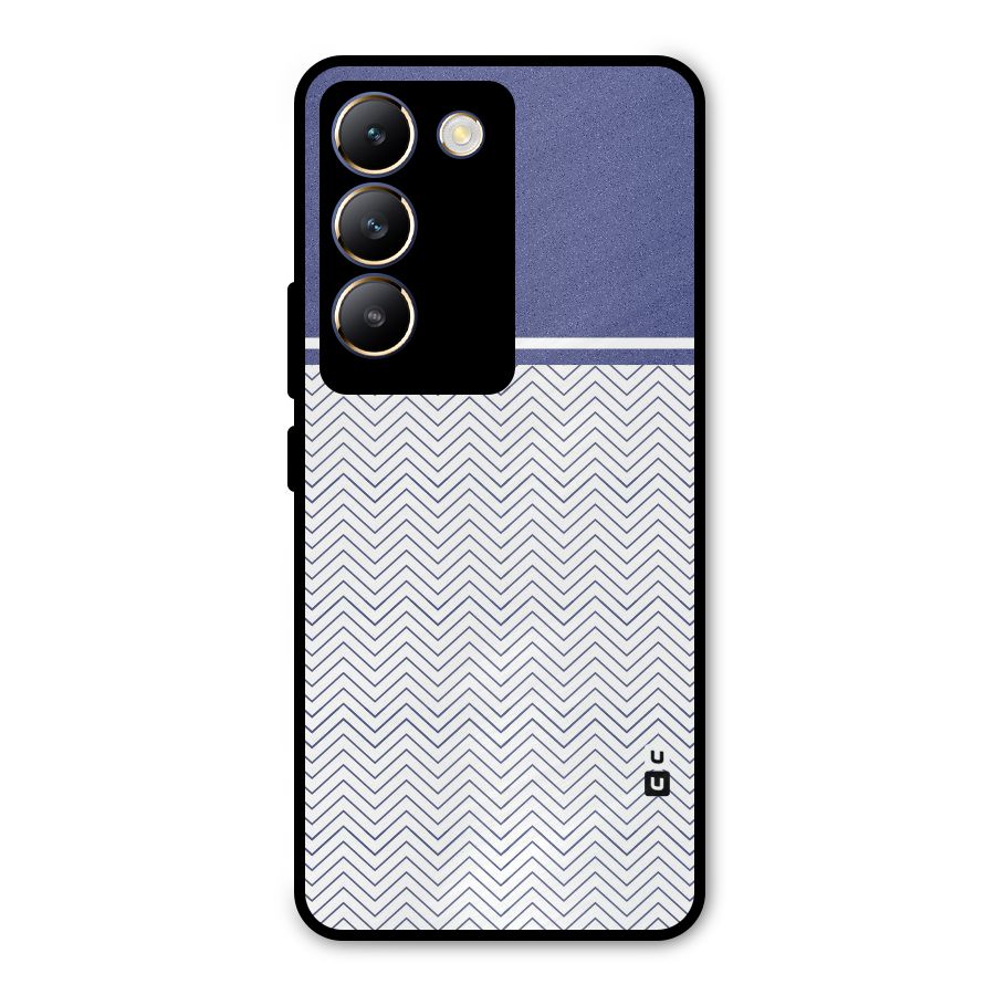 Melange Striped Pattern Metal Back Case for Vivo Y200e