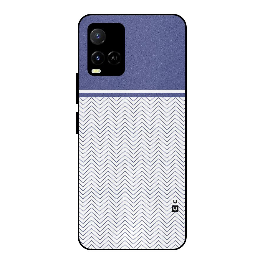 Melange Striped Pattern Metal Back Case for Vivo Y21 2021